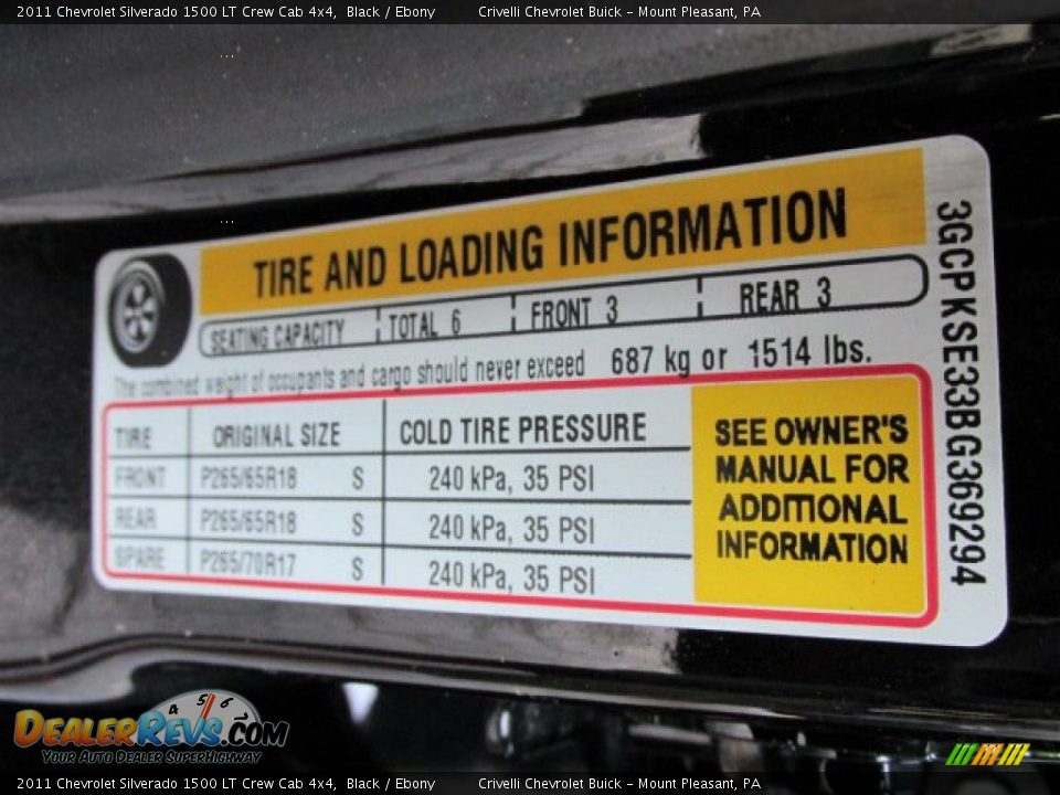 2011 Chevrolet Silverado 1500 LT Crew Cab 4x4 Black / Ebony Photo #31