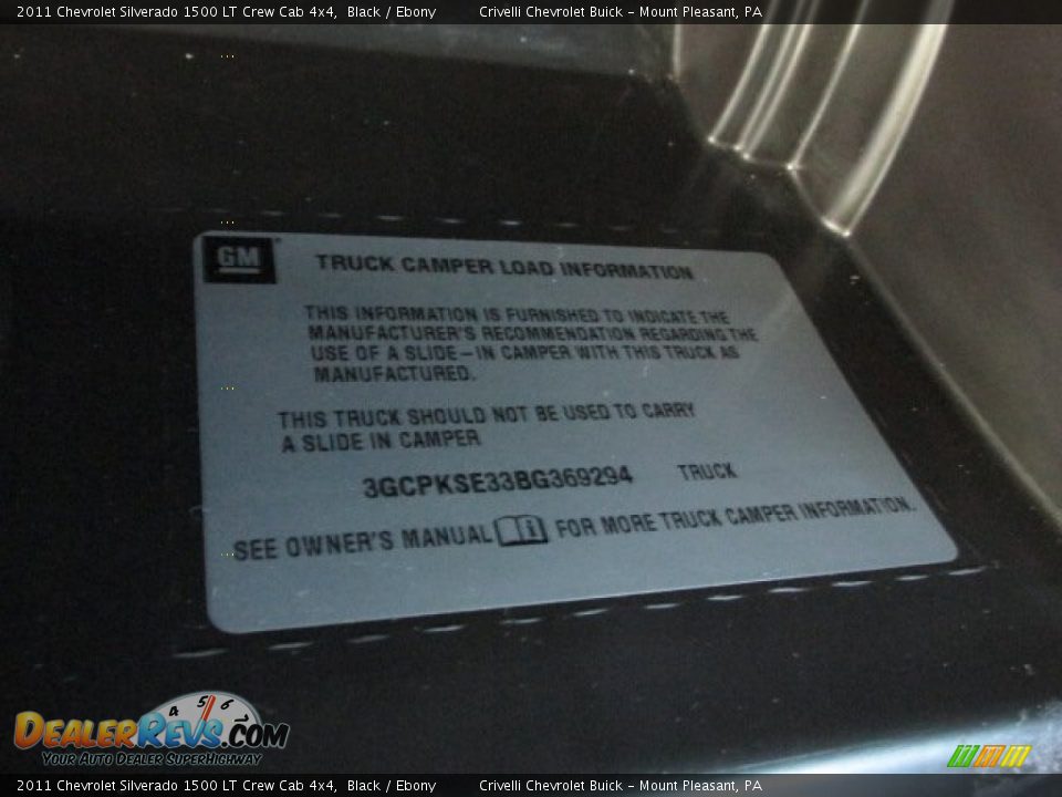 2011 Chevrolet Silverado 1500 LT Crew Cab 4x4 Black / Ebony Photo #33