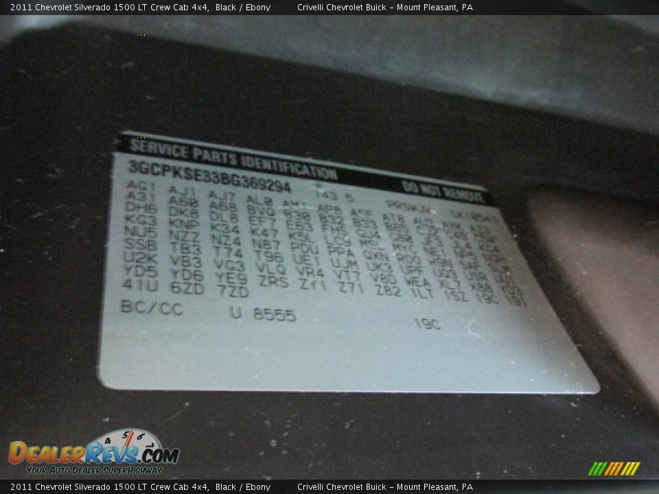 2011 Chevrolet Silverado 1500 LT Crew Cab 4x4 Black / Ebony Photo #34