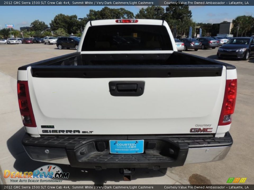 2012 GMC Sierra 1500 SLT Crew Cab 4x4 Summit White / Very Dark Cashmere/Light Cashmere Photo #3