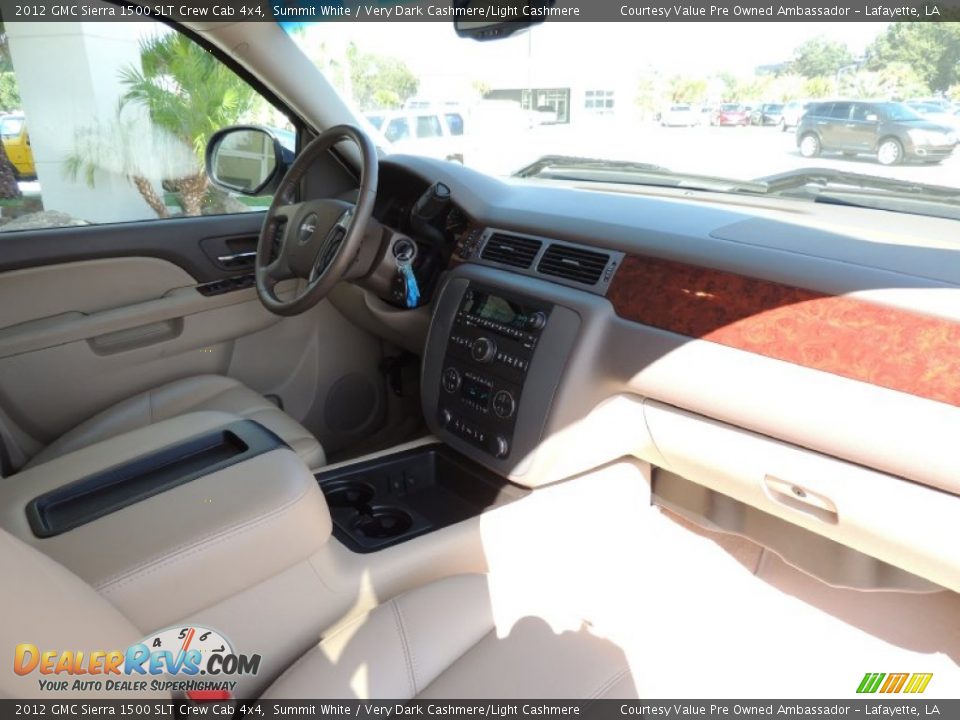 2012 GMC Sierra 1500 SLT Crew Cab 4x4 Summit White / Very Dark Cashmere/Light Cashmere Photo #6