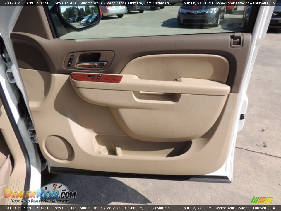 2012 GMC Sierra 1500 SLT Crew Cab 4x4 Summit White / Very Dark Cashmere/Light Cashmere Photo #7