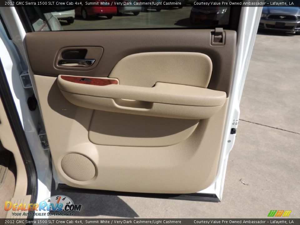 2012 GMC Sierra 1500 SLT Crew Cab 4x4 Summit White / Very Dark Cashmere/Light Cashmere Photo #11