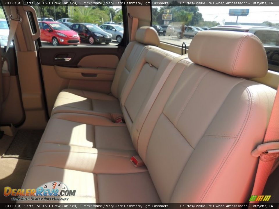 2012 GMC Sierra 1500 SLT Crew Cab 4x4 Summit White / Very Dark Cashmere/Light Cashmere Photo #12
