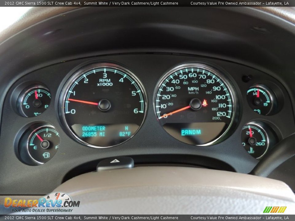 2012 GMC Sierra 1500 SLT Crew Cab 4x4 Summit White / Very Dark Cashmere/Light Cashmere Photo #17