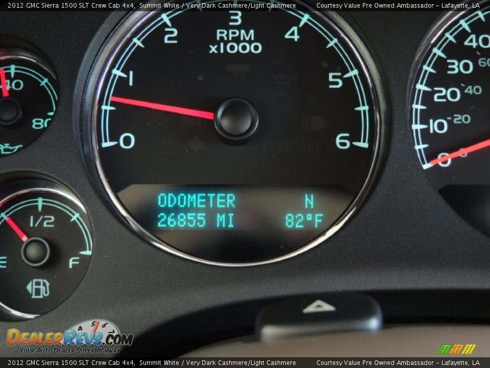2012 GMC Sierra 1500 SLT Crew Cab 4x4 Summit White / Very Dark Cashmere/Light Cashmere Photo #18