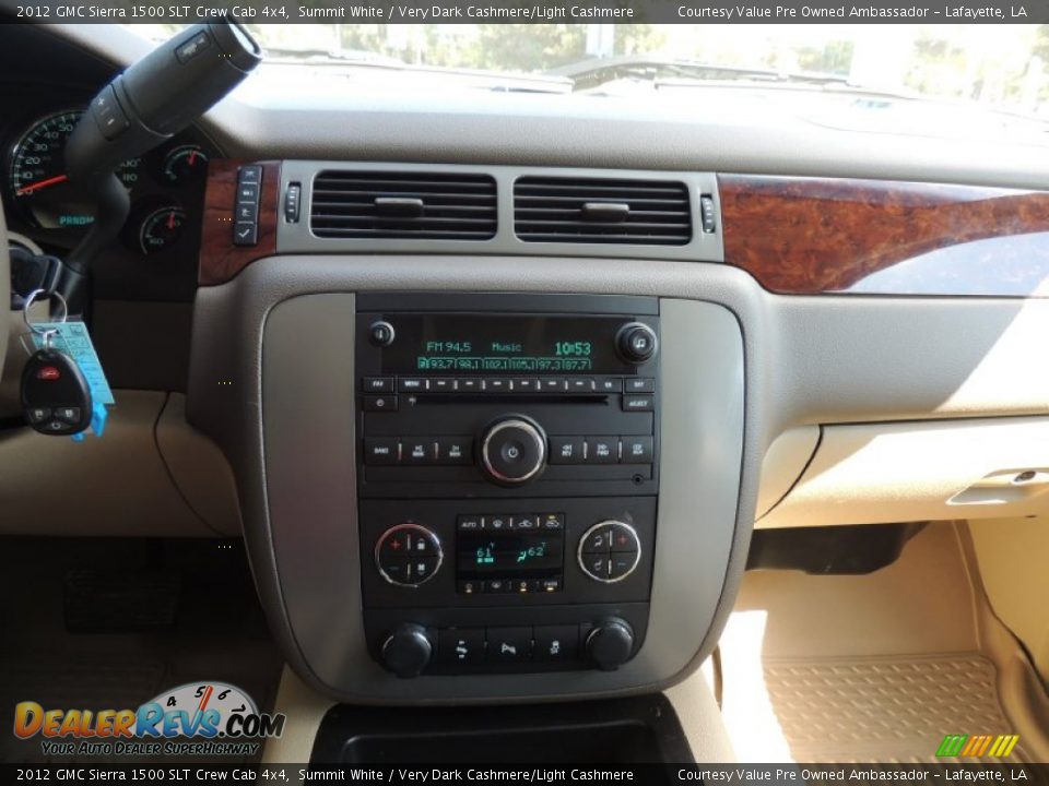 2012 GMC Sierra 1500 SLT Crew Cab 4x4 Summit White / Very Dark Cashmere/Light Cashmere Photo #19