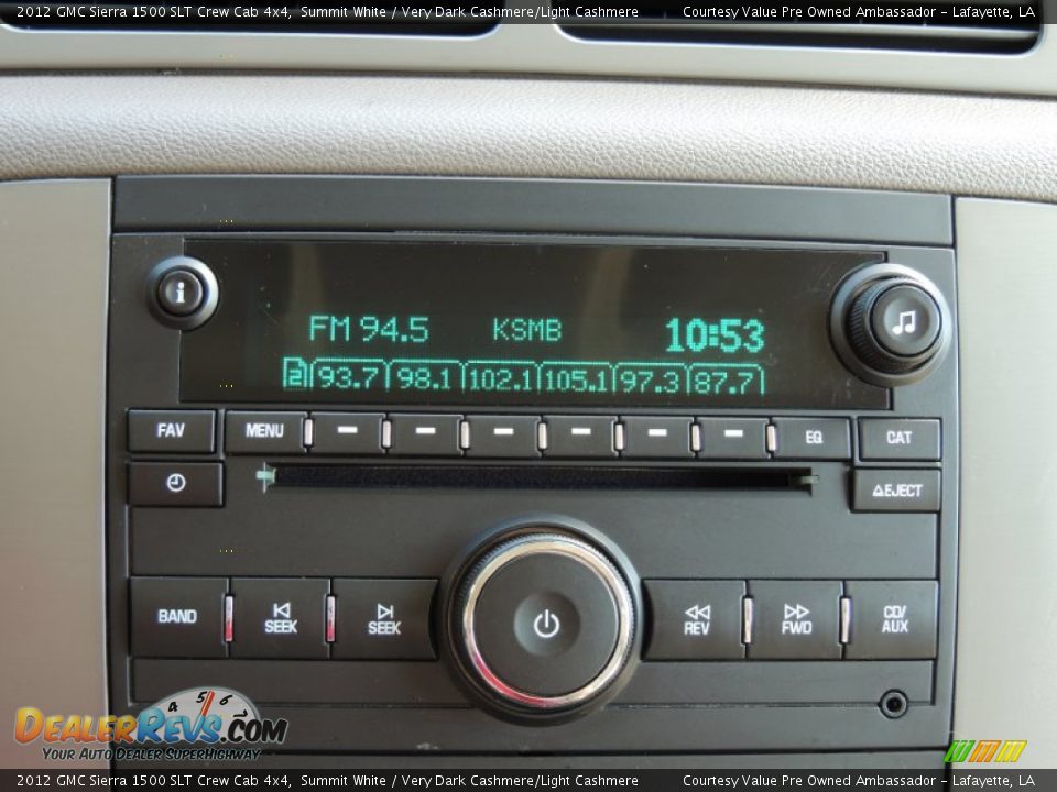 2012 GMC Sierra 1500 SLT Crew Cab 4x4 Summit White / Very Dark Cashmere/Light Cashmere Photo #20