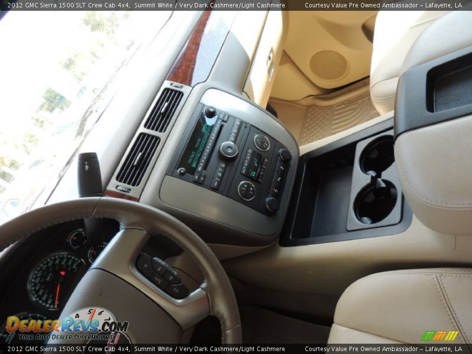 2012 GMC Sierra 1500 SLT Crew Cab 4x4 Summit White / Very Dark Cashmere/Light Cashmere Photo #23