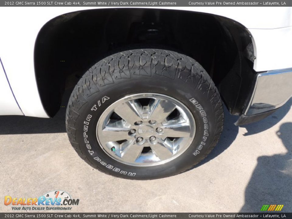 2012 GMC Sierra 1500 SLT Crew Cab 4x4 Summit White / Very Dark Cashmere/Light Cashmere Photo #26