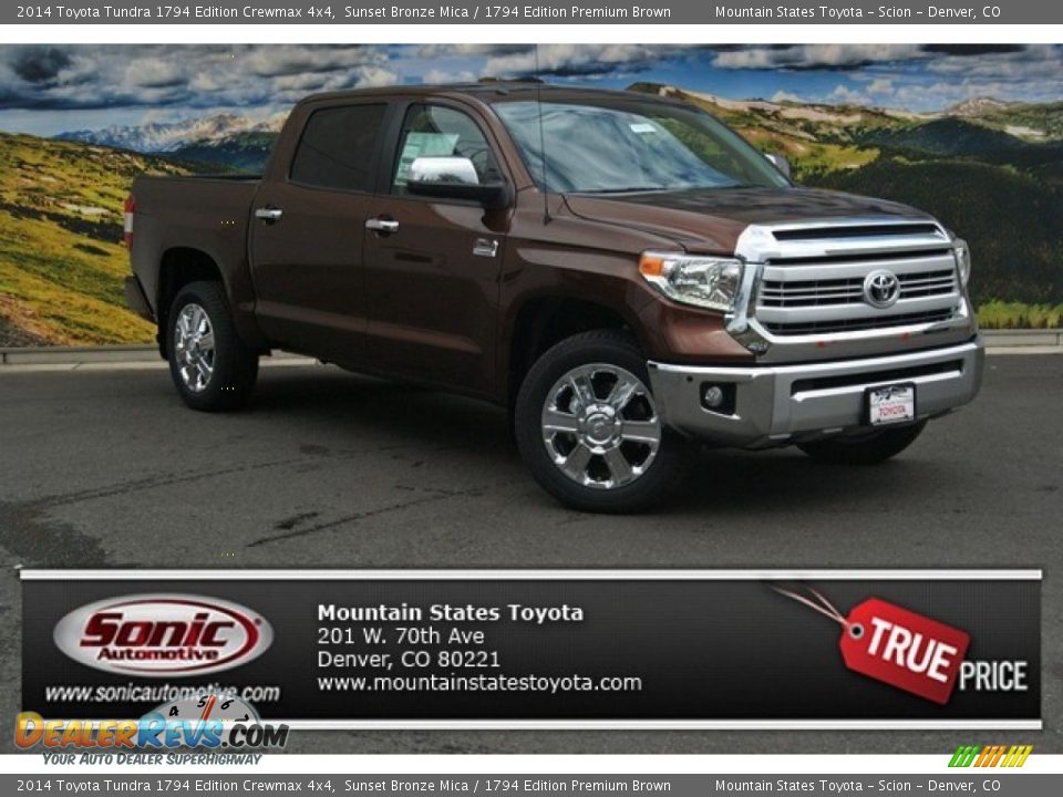 2014 Toyota Tundra 1794 Edition Crewmax 4x4 Sunset Bronze Mica / 1794 Edition Premium Brown Photo #1