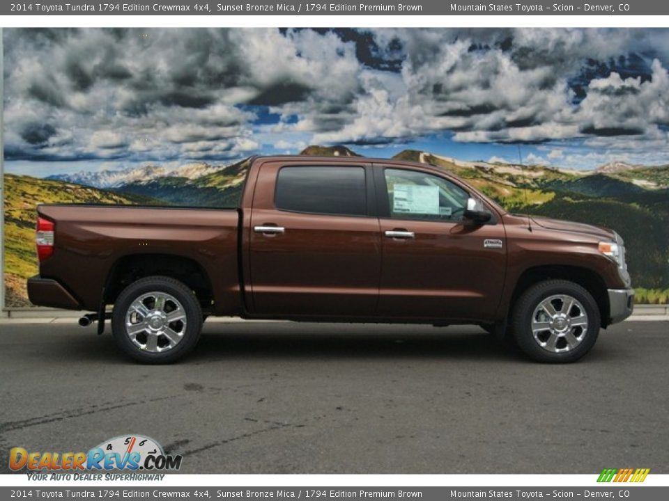 2014 Toyota Tundra 1794 Edition Crewmax 4x4 Sunset Bronze Mica / 1794 Edition Premium Brown Photo #2