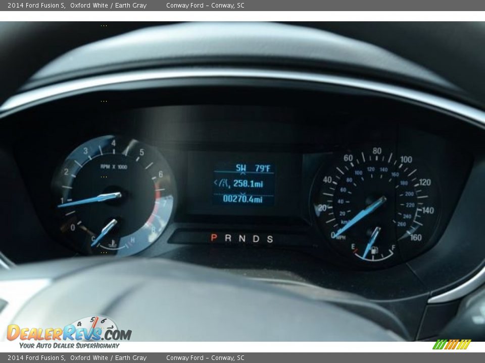 2014 Ford Fusion S Oxford White / Earth Gray Photo #21