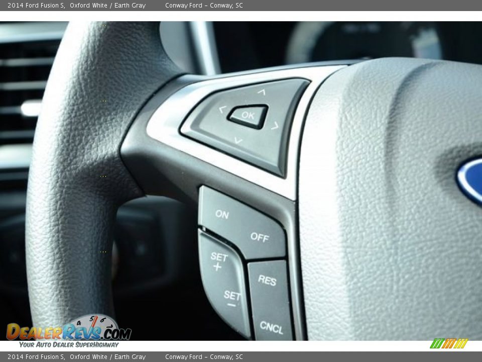 2014 Ford Fusion S Oxford White / Earth Gray Photo #22