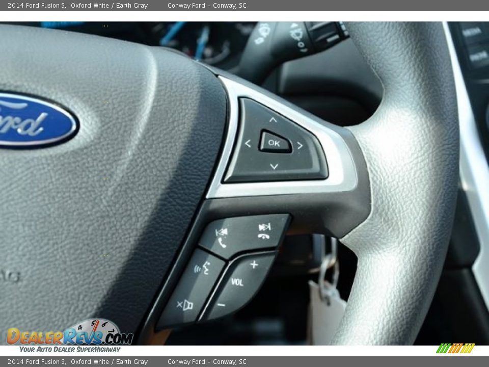 2014 Ford Fusion S Oxford White / Earth Gray Photo #23