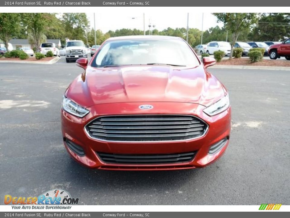 2014 Ford Fusion SE Ruby Red / Charcoal Black Photo #2
