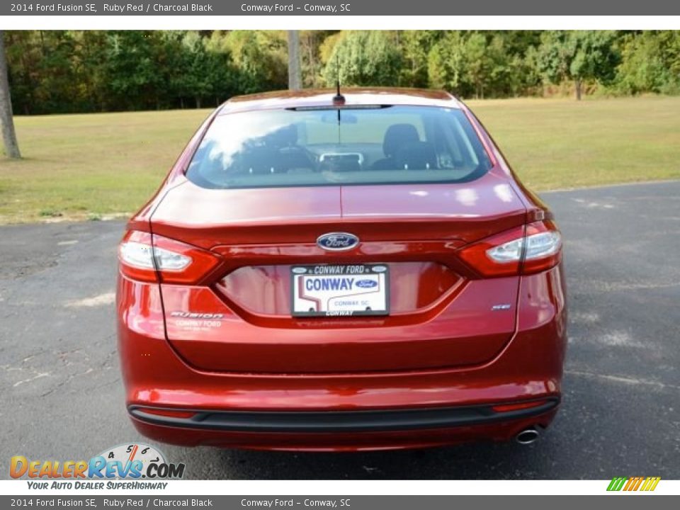 2014 Ford Fusion SE Ruby Red / Charcoal Black Photo #7