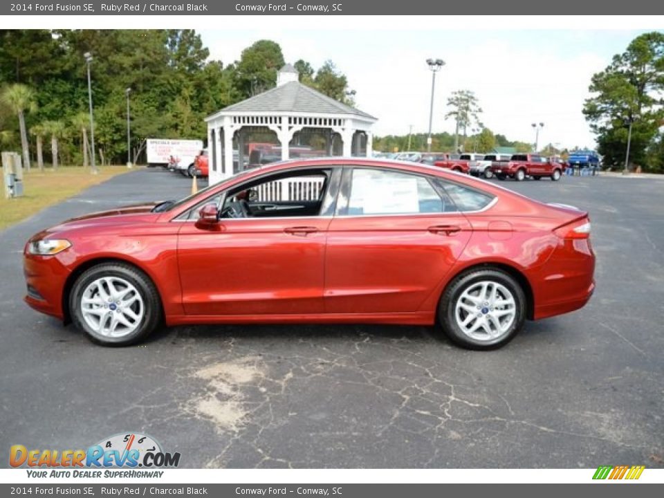 2014 Ford Fusion SE Ruby Red / Charcoal Black Photo #9