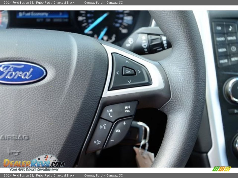 2014 Ford Fusion SE Ruby Red / Charcoal Black Photo #24