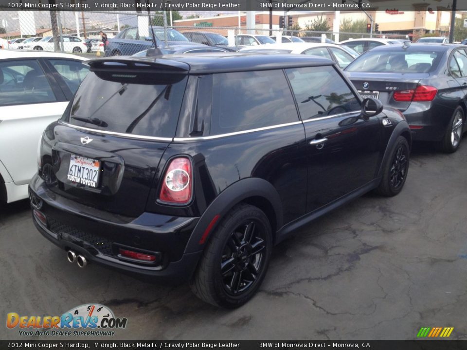 2012 Mini Cooper S Hardtop Midnight Black Metallic / Gravity Polar Beige Leather Photo #5
