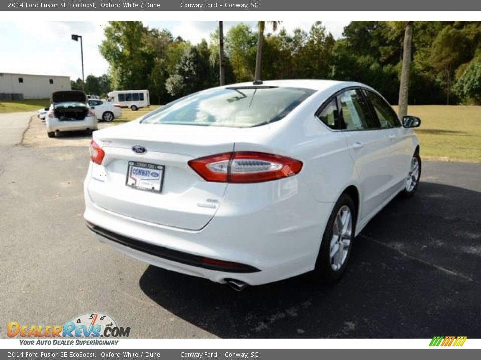 2014 Ford Fusion SE EcoBoost Oxford White / Dune Photo #5