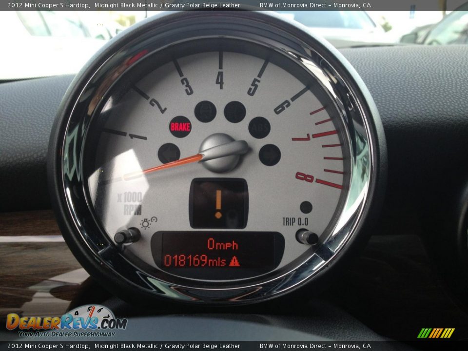 2012 Mini Cooper S Hardtop Midnight Black Metallic / Gravity Polar Beige Leather Photo #8