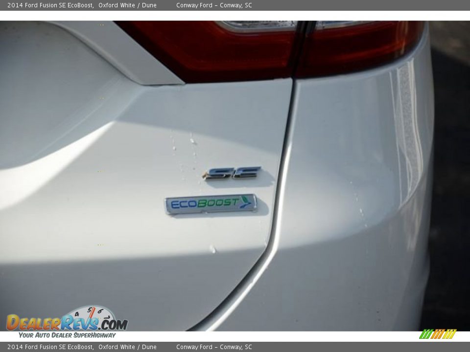 2014 Ford Fusion SE EcoBoost Oxford White / Dune Photo #7