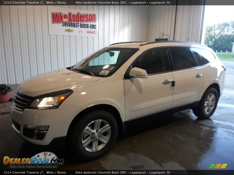 2014 Chevrolet Traverse LT White / Ebony Photo #1