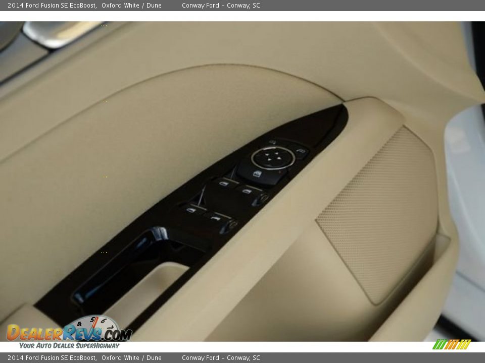 2014 Ford Fusion SE EcoBoost Oxford White / Dune Photo #20