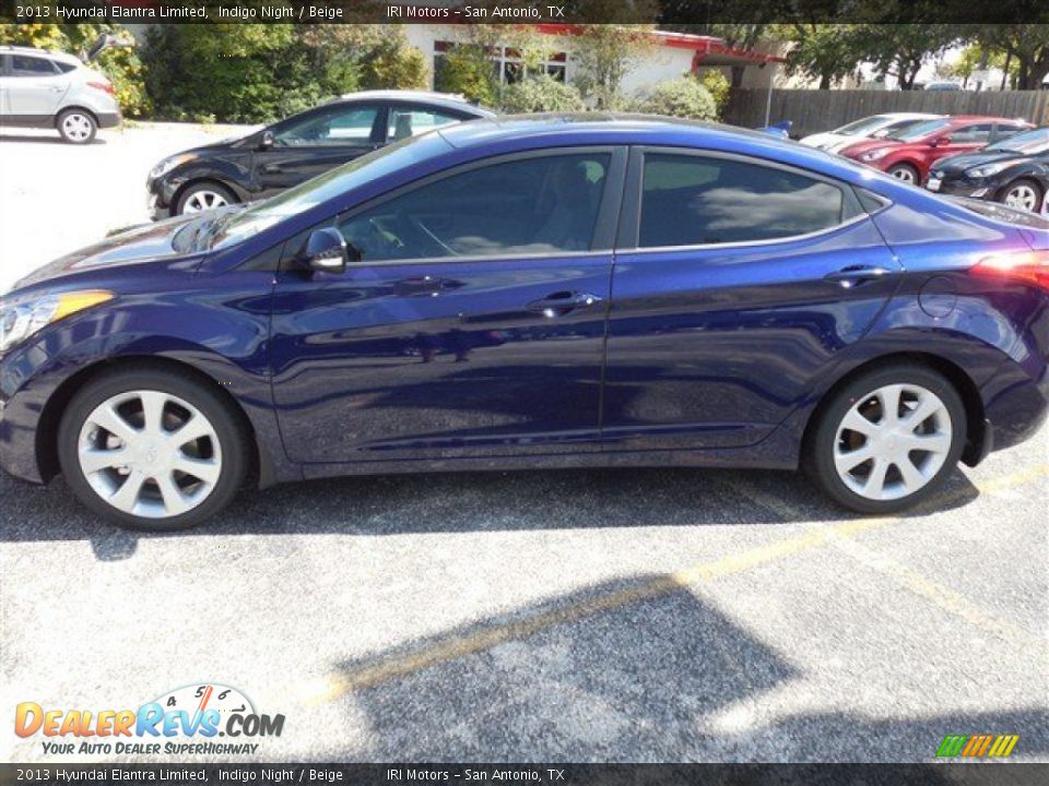 2013 Hyundai Elantra Limited Indigo Night / Beige Photo #2