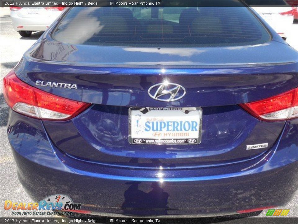 2013 Hyundai Elantra Limited Indigo Night / Beige Photo #3