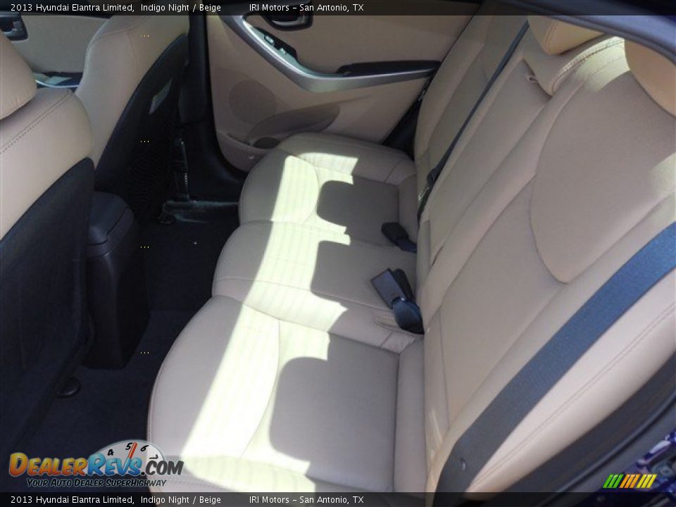 2013 Hyundai Elantra Limited Indigo Night / Beige Photo #6