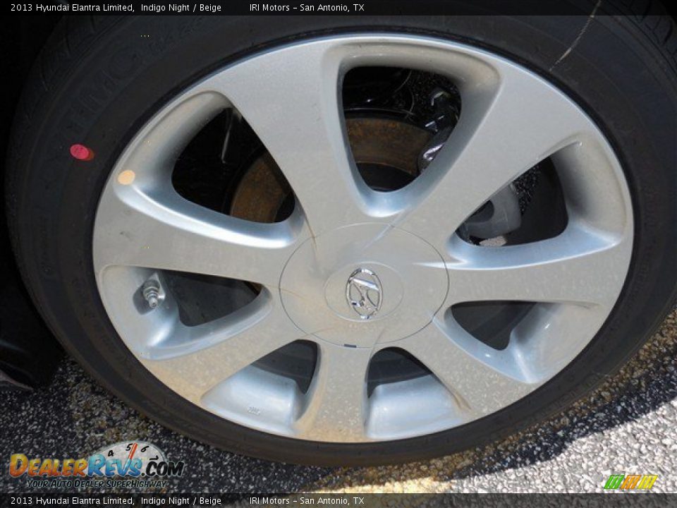2013 Hyundai Elantra Limited Indigo Night / Beige Photo #7