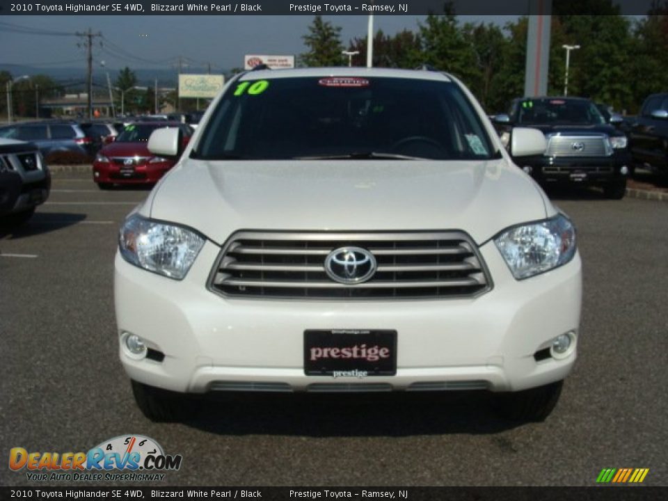 2010 Toyota Highlander SE 4WD Blizzard White Pearl / Black Photo #2