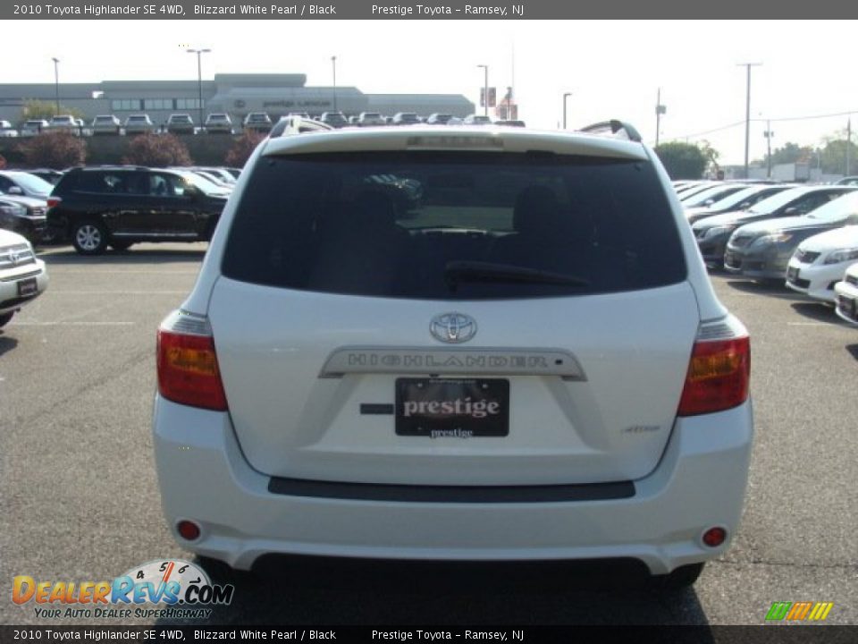 2010 Toyota Highlander SE 4WD Blizzard White Pearl / Black Photo #5
