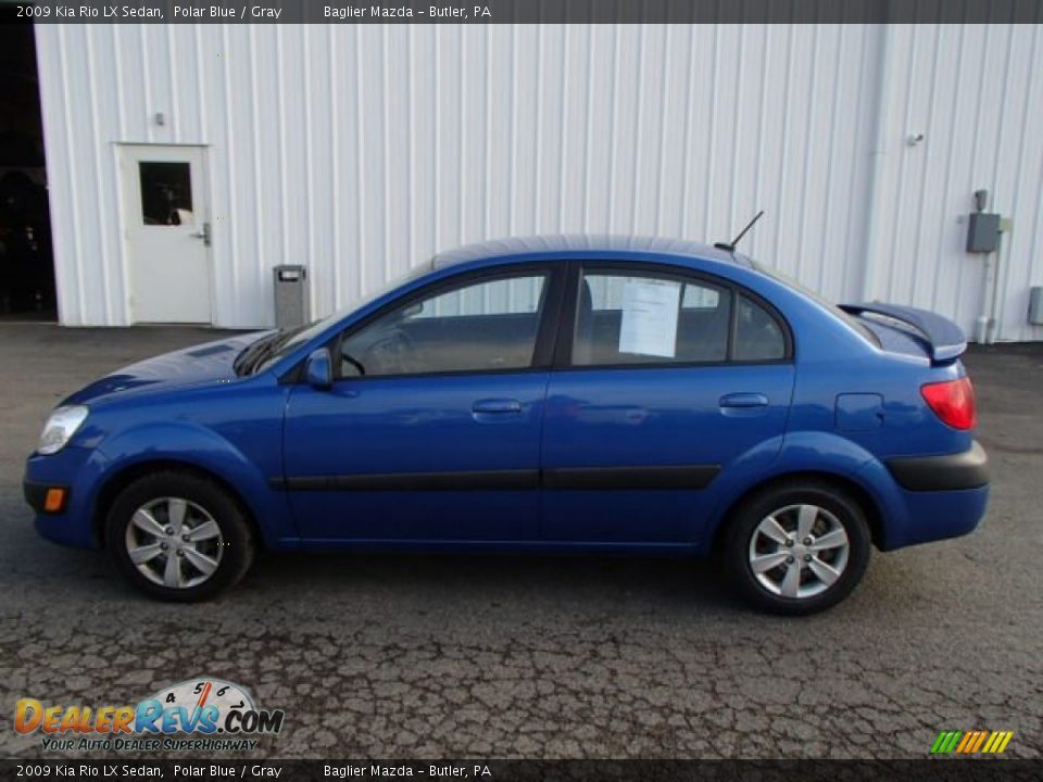 2009 Kia Rio LX Sedan Polar Blue / Gray Photo #1