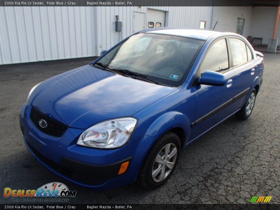2009 Kia Rio LX Sedan Polar Blue / Gray Photo #2