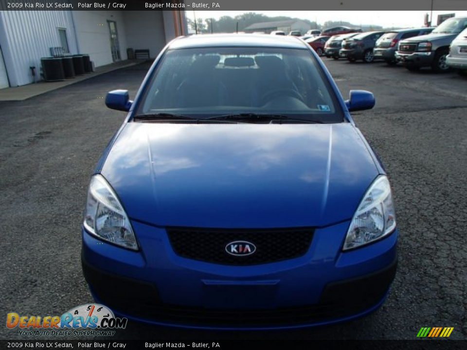 2009 Kia Rio LX Sedan Polar Blue / Gray Photo #3