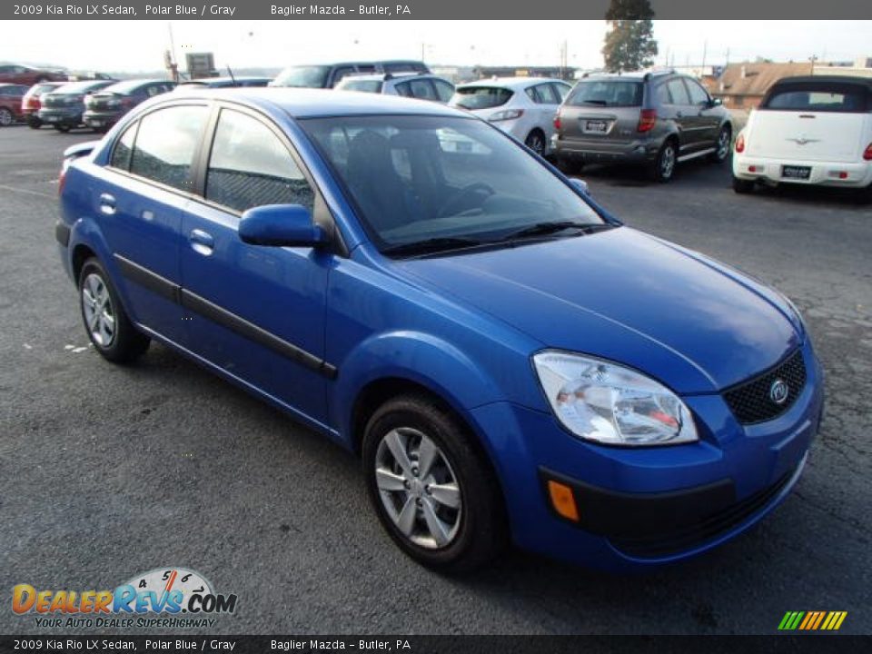 Front 3/4 View of 2009 Kia Rio LX Sedan Photo #4