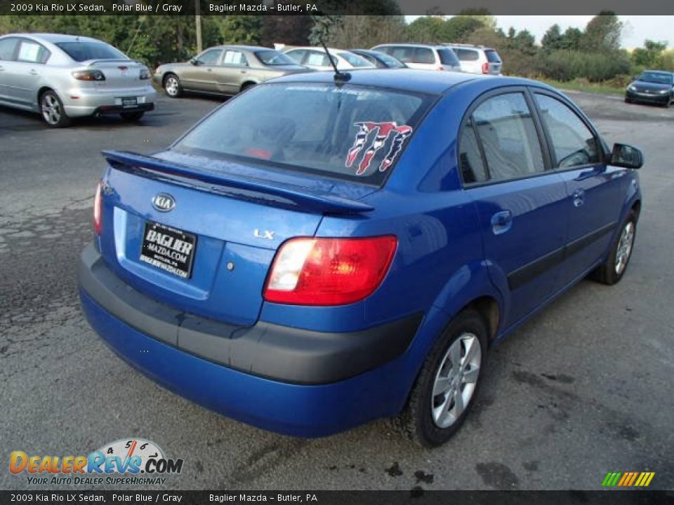 2009 Kia Rio LX Sedan Polar Blue / Gray Photo #5