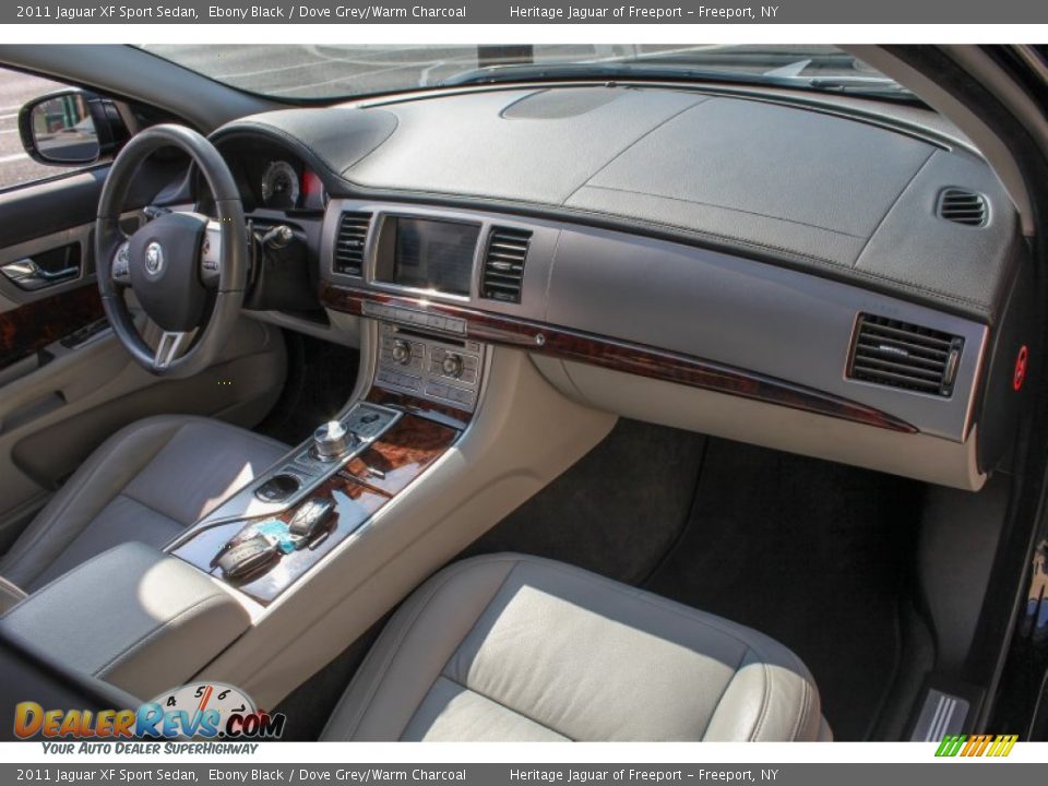 2011 Jaguar XF Sport Sedan Ebony Black / Dove Grey/Warm Charcoal Photo #12