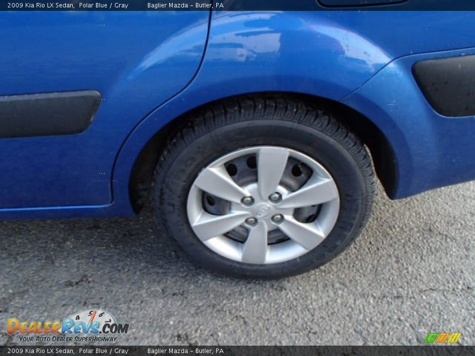 2009 Kia Rio LX Sedan Polar Blue / Gray Photo #7