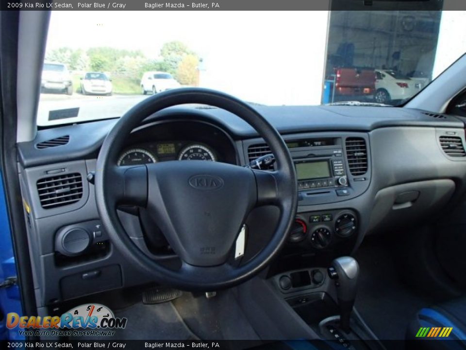 2009 Kia Rio LX Sedan Polar Blue / Gray Photo #10