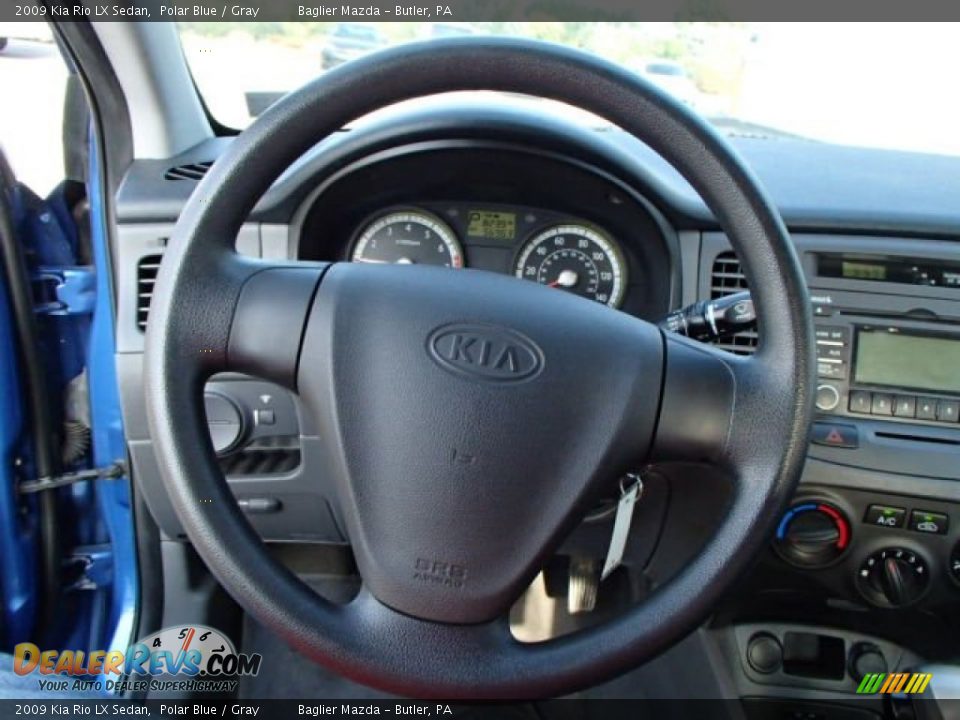 2009 Kia Rio LX Sedan Polar Blue / Gray Photo #13