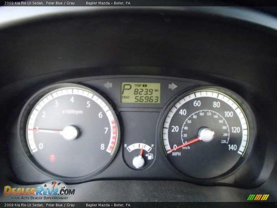 2009 Kia Rio LX Sedan Polar Blue / Gray Photo #14