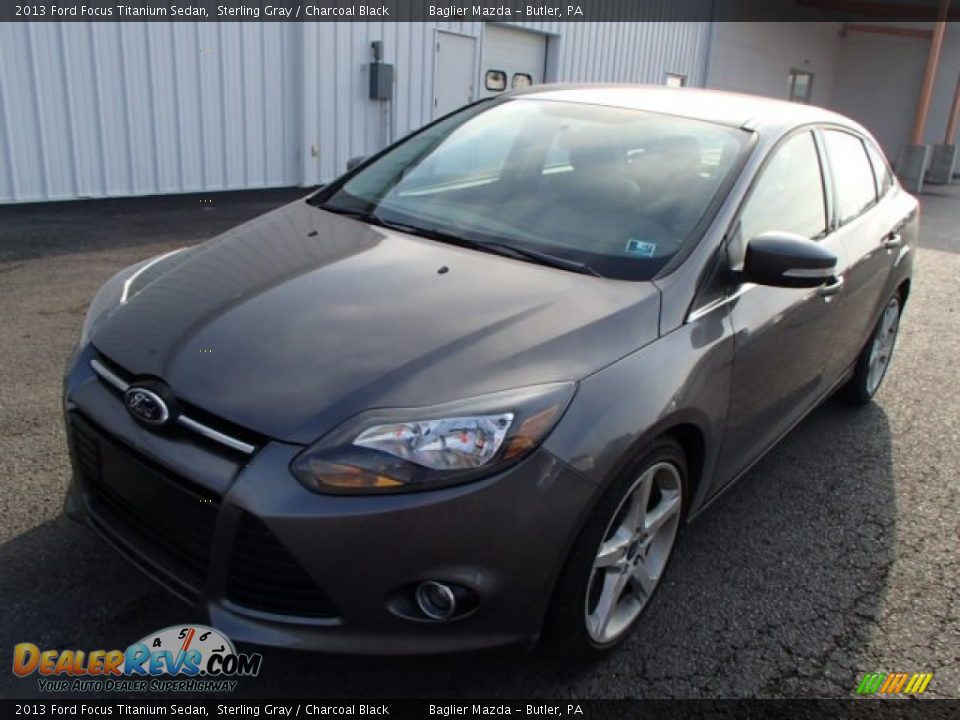 2013 Ford Focus Titanium Sedan Sterling Gray / Charcoal Black Photo #2