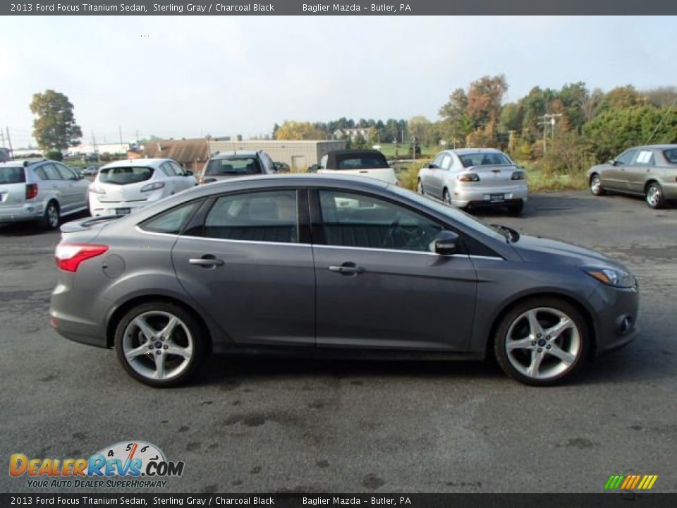 2013 Ford Focus Titanium Sedan Sterling Gray / Charcoal Black Photo #5