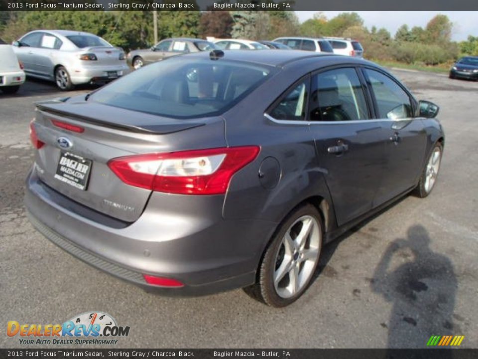 2013 Ford Focus Titanium Sedan Sterling Gray / Charcoal Black Photo #6