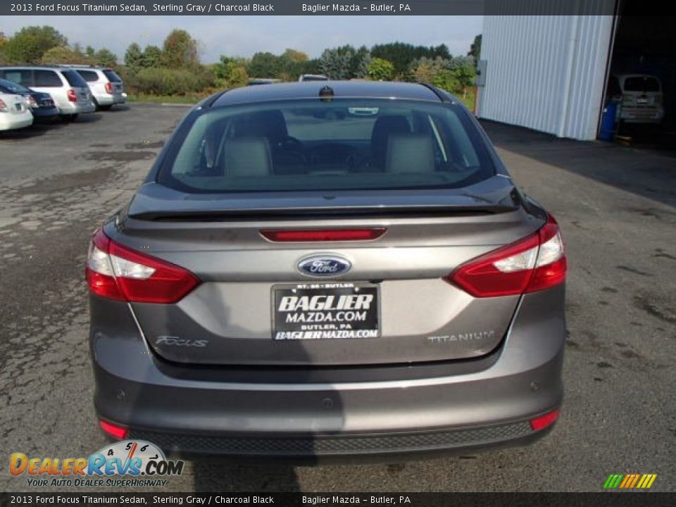 2013 Ford Focus Titanium Sedan Sterling Gray / Charcoal Black Photo #7