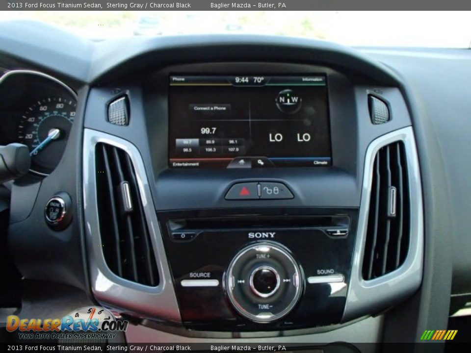 2013 Ford Focus Titanium Sedan Sterling Gray / Charcoal Black Photo #17